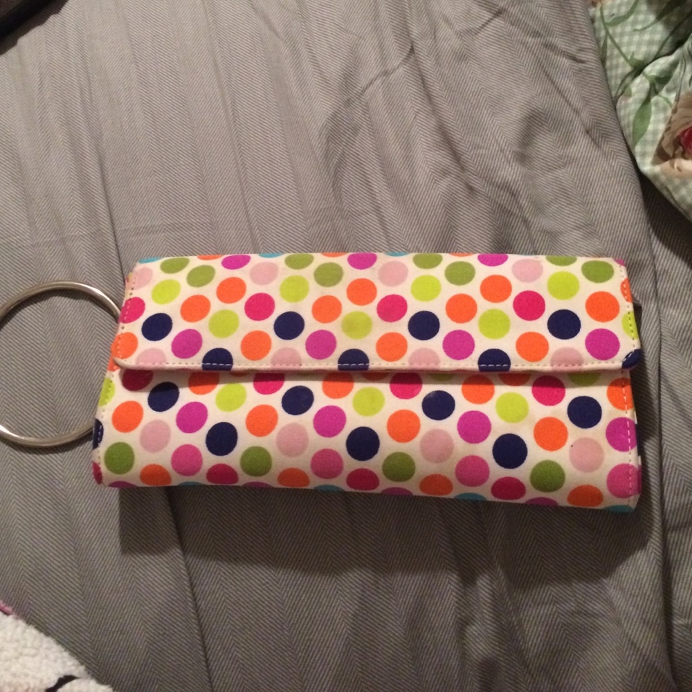 Adorable Preppy Polka Dot Clutch